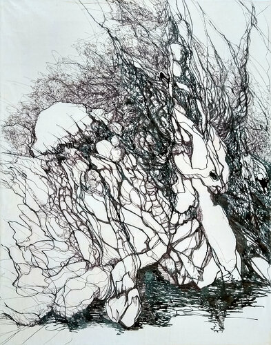 in the morning - animals in the trees di Jörg Kuplens, Disegno in vendita su Singulart