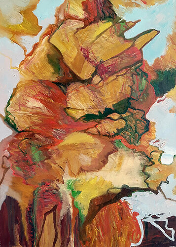 See into the trees, see into the mountain #3 par Jörg Kuplens, Peinture en vente sur Singulart