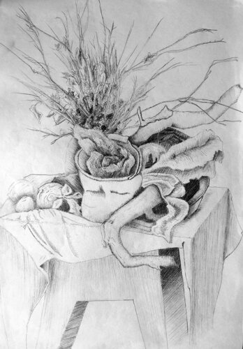 Stillleben - Skizze van Jörg Kuplens, Tekening te koop op Singulart