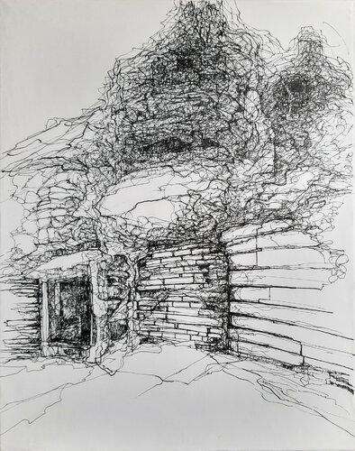 lost places #5 - at the end of the road van Jörg Kuplens, Tekening te koop op Singulart