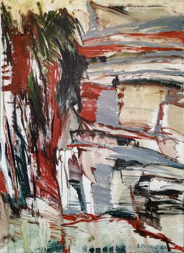 At the old ruined building. locked doors #1 von Jörg Kuplens, Malerei kaufen auf Singulart