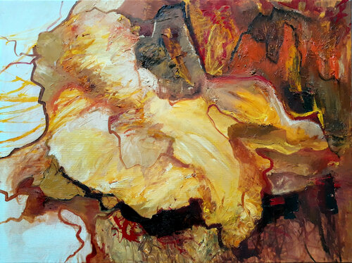 I spent a time in a cave in the mountains. by Jörg Kuplens, 油畫 for Sale on Singulart