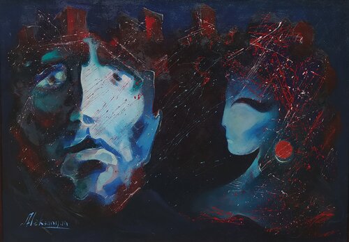 ''He and she'' van Ararat Aleksanyan, Schilderij te koop op Singulart