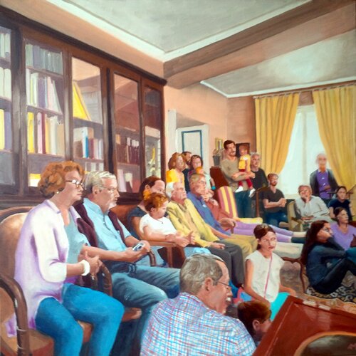 Concert à Chantilli - L'auditoire di Arnaud Feuga, Pittura in vendita su Singulart