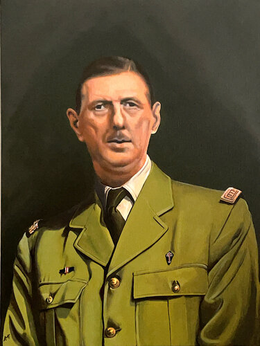 Charles de Gaulle van Arnaud Feuga, Schilderij te koop op Singulart