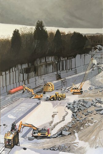 Front de taille par Arnaud Feuga, Peinture en vente sur Singulart