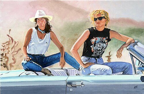 Scène culte 28 - Thelma & Louise by Arnaud Feuga, Painting for Sale on Singulart