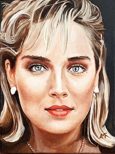 Belle gueule 27 - Sharon Stone von Arnaud Feuga, Malerei kaufen auf Singulart