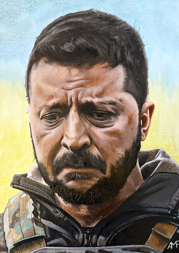Volodymyr Zelensky de Arnaud Feuga, Pintura a la venta en Singulart