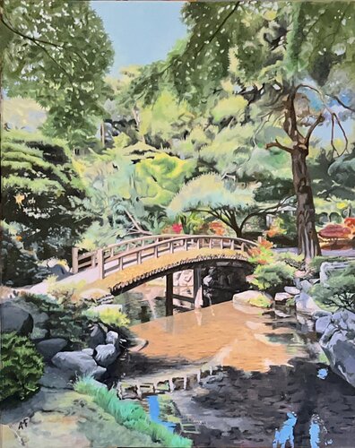 Jardin japonais di Arnaud Feuga, Pittura in vendita su Singulart