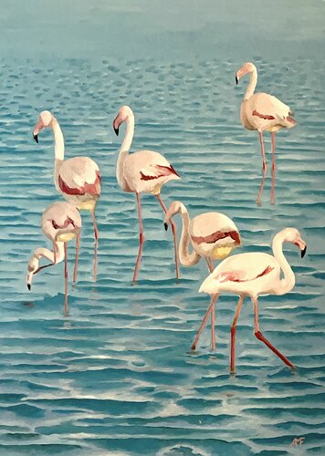 Flamingo 2 van Arnaud Feuga, Schilderij te koop op Singulart