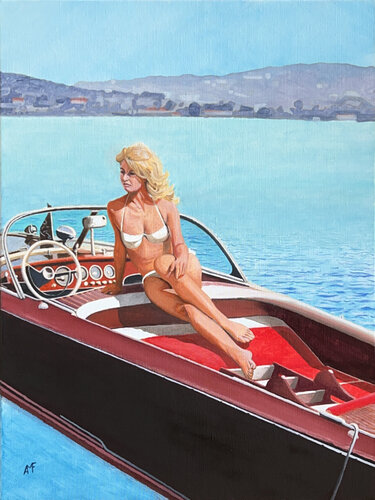 La Belle au Riva 3 di Arnaud Feuga, Pittura in vendita su Singulart