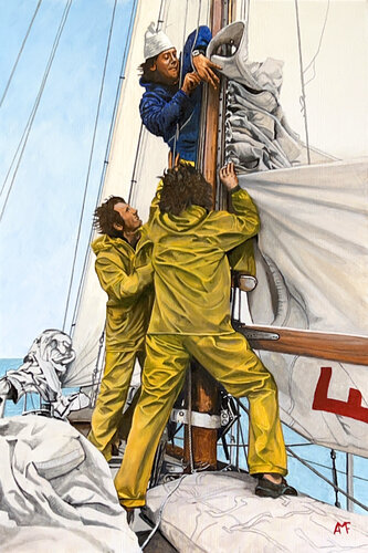 Changement de drisse von Arnaud Feuga, Malerei kaufen auf Singulart