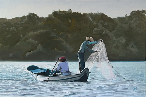 Pescador nordestino di Arnaud Feuga, Pittura in vendita su Singulart