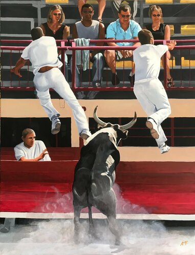 Sauts de raseteurs di Arnaud Feuga, Pittura in vendita su Singulart