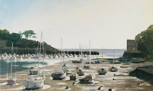 Pornic le soir di Arnaud Feuga, Pittura in vendita su Singulart