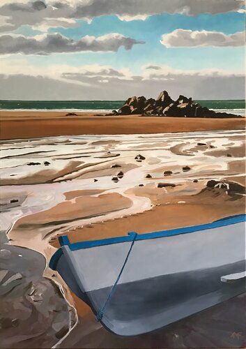 Canot à Brignogan von Arnaud Feuga, Malerei kaufen auf Singulart