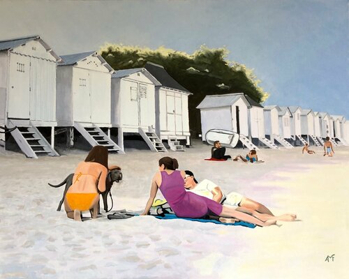 Plage des dames van Arnaud Feuga, Schilderij te koop op Singulart