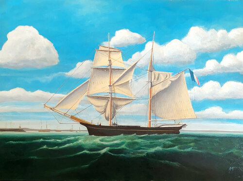 Brick by Arnaud Feuga, Painting for Sale on Singulart