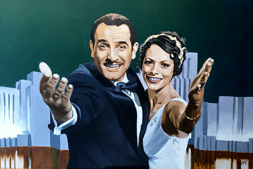 Scène culte 16 - The artist par Arnaud Feuga, Peinture en vente sur Singulart