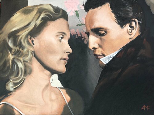 Scène culte 11 - Sur les quais di Arnaud Feuga, Pittura in vendita su Singulart