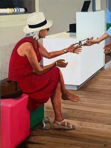 Essayage de chaussure de Arnaud Feuga, Pintura a la venta en Singulart