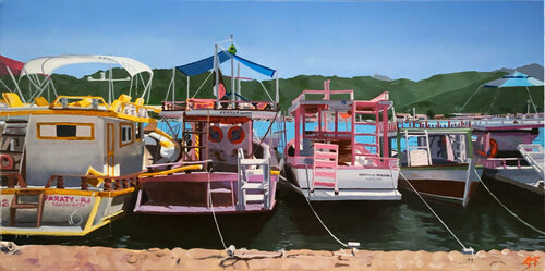 Bateaux à Paraty van Arnaud Feuga, Schilderij te koop op Singulart