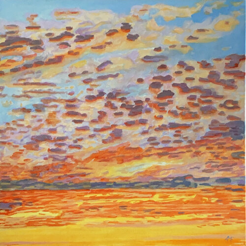 Coucher de soleil 1 von Arnaud Feuga, Malerei kaufen auf Singulart