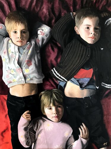 Petits enfants 2 di Arnaud Feuga, Pittura in vendita su Singulart