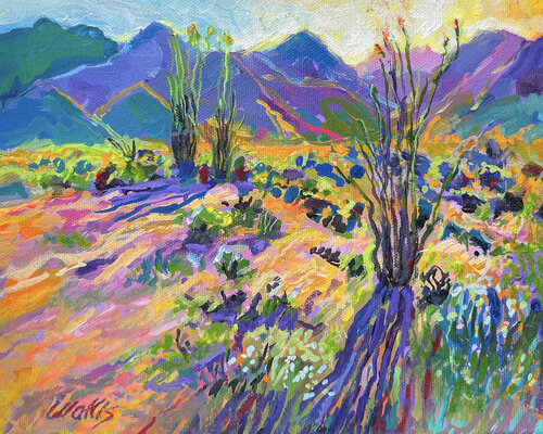 High Desert Sundown North Of Scotsdale Arizona von Charles Wallis, Malerei kaufen auf Singulart