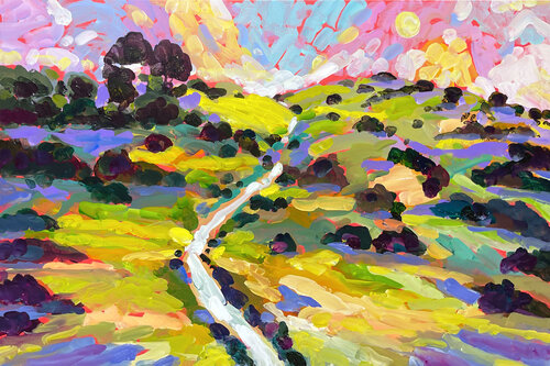 Summer In Texas Hill Country de Charles Wallis, Pintura a la venta en Singulart