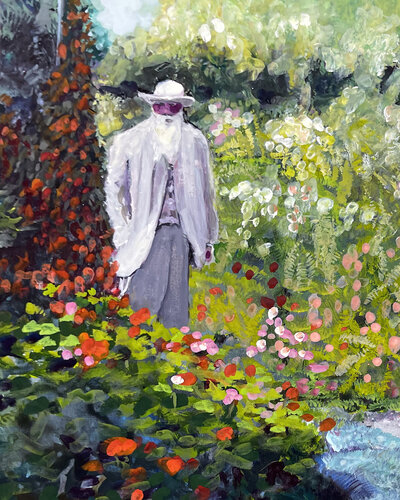 Monet In His Garden von Charles Wallis, Malerei kaufen auf Singulart