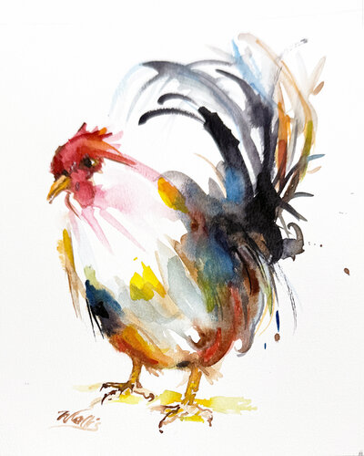 Rooster von Charles Wallis, Malerei kaufen auf Singulart