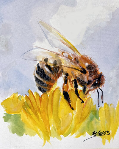 Honeybee, All In A Days's Work10 de Charles Wallis, Pintura a la venta en Singulart
