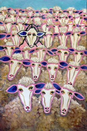 Alone In The Crowd von Charles Wallis, Malerei kaufen auf Singulart