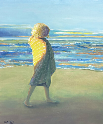 It Was A Fun Day At The Beach von Charles Wallis, Malerei kaufen auf Singulart