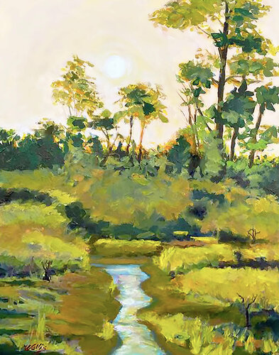 Hazy Days di Charles Wallis, Pittura in vendita su Singulart