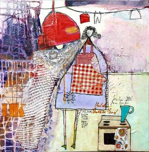 Woman in the Kitchen von Helmtrud Kraienhorst, Malerei kaufen auf Singulart