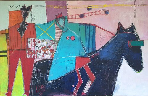 Princess and Prince in Love de Helmtrud Kraienhorst, Pintura a la venta en Singulart