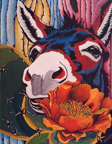 The Happy Donkey by José Blanco Lorenzo Blanco Lorenzo, 회화 for Sale on Singulart