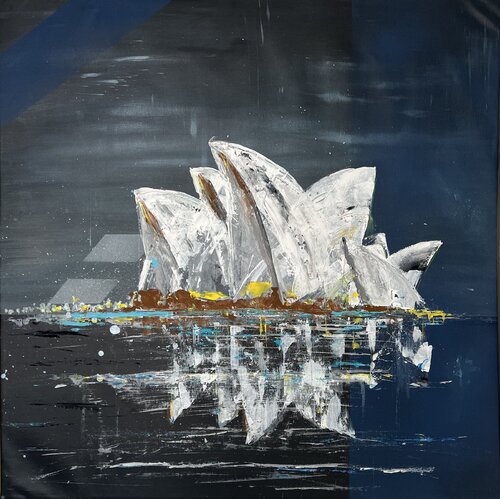 Sidney at night di Wendy van Putten, Pittura in vendita su Singulart