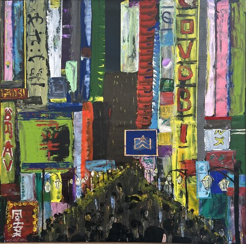 Tokio at night by Wendy van Putten, Painting for Sale on Singulart