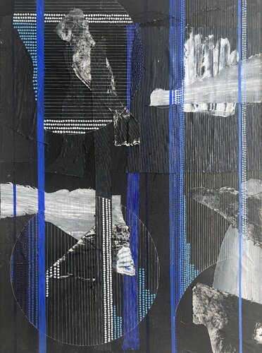 Behind the blue line von Wendy van Putten, Malerei kaufen auf Singulart