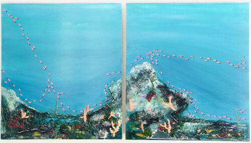 Coloured migration di Wendy van Putten, Pittura in vendita su Singulart