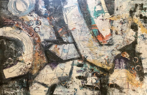 KALEIDOSCOPE SERIES: THREE RING CIRCUS I di Christine Sharp, Pittura in vendita su Singulart