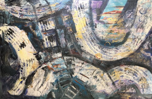 THREE RING CIRCUS II di Christine Sharp, Pittura in vendita su Singulart