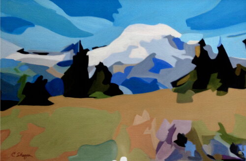 MT. RAINIER: NORTH BY NORTHWEST SERIES by Christine Sharp, Print for Sale on Singulart
