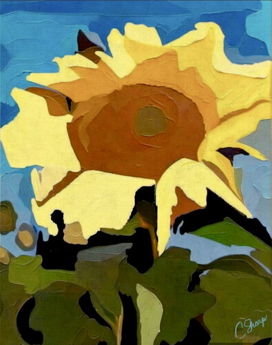 SUNFLOWER by Christine Sharp, 版画 for Sale on Singulart