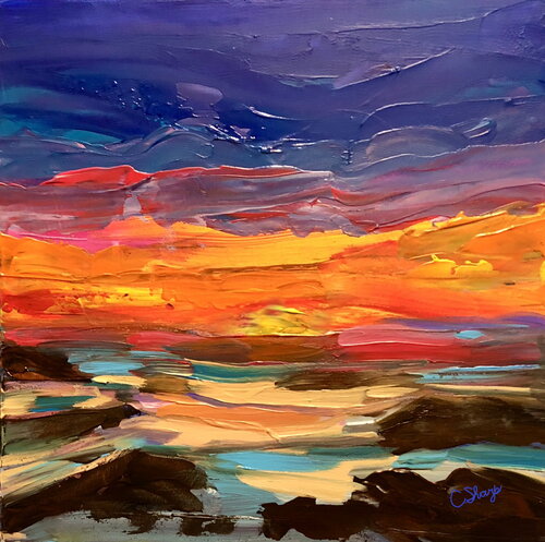 SUNRISE…SUNSET II by Christine Sharp, Painting for Sale on Singulart