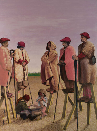 The work of the guardians by Antonio Mele, Painting for Sale on Singulart